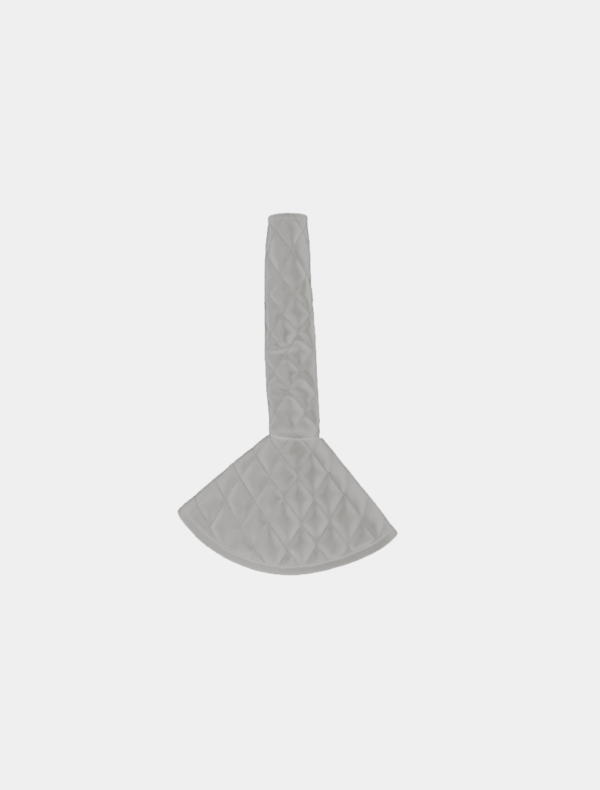 Isolated image of a gray plunger on a white background.