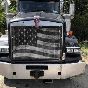 Semi-truck with a Tactical Old Glory - Bug Screen grille.