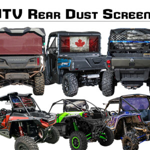 A bunch of different types of atv 's in the dirt.