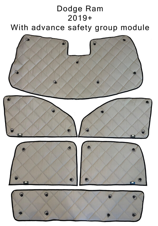Quilted floor mats for Bennett Trucking Nascar Discount ZenEclipse Pickup Truck 2019 or newer model with advanced safety group module.