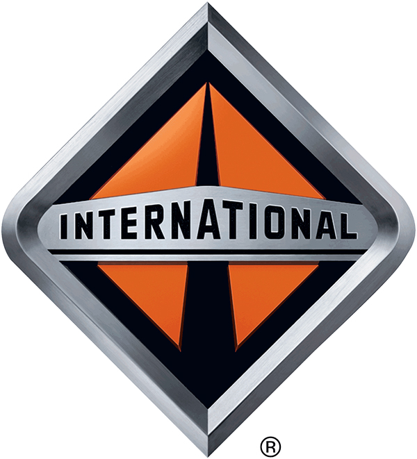 ZenEclipse logo for International trucks with a black, silver, and orange design.