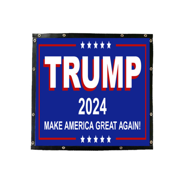 A Bug Screen: Trump 2024 banner with the slogan "make america great again!.